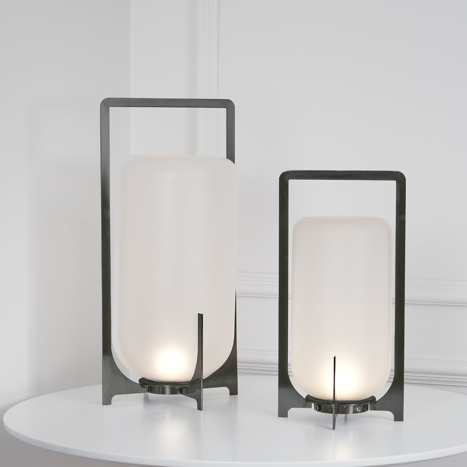 Steel Twilight Lantern Table Light